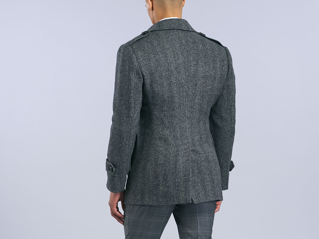 The Ash Grey Pea Coat - Image 5