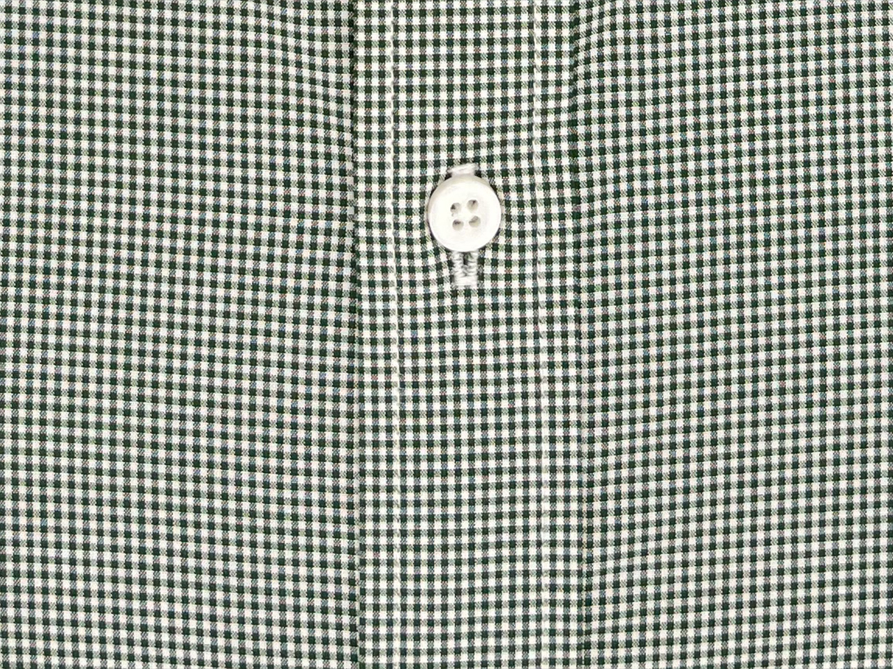 The Dark Green Micro Gingham Dress Shirt - Image 3