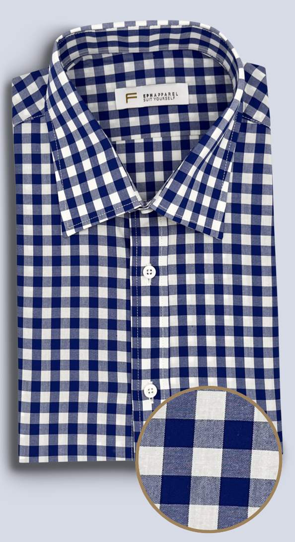 The Royal Blue Gingham Dress Shirt
