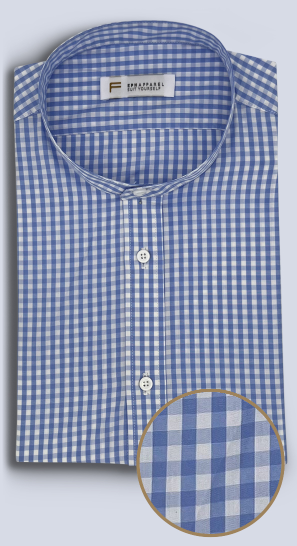 The Sky Blue Gingham Dress Shirt