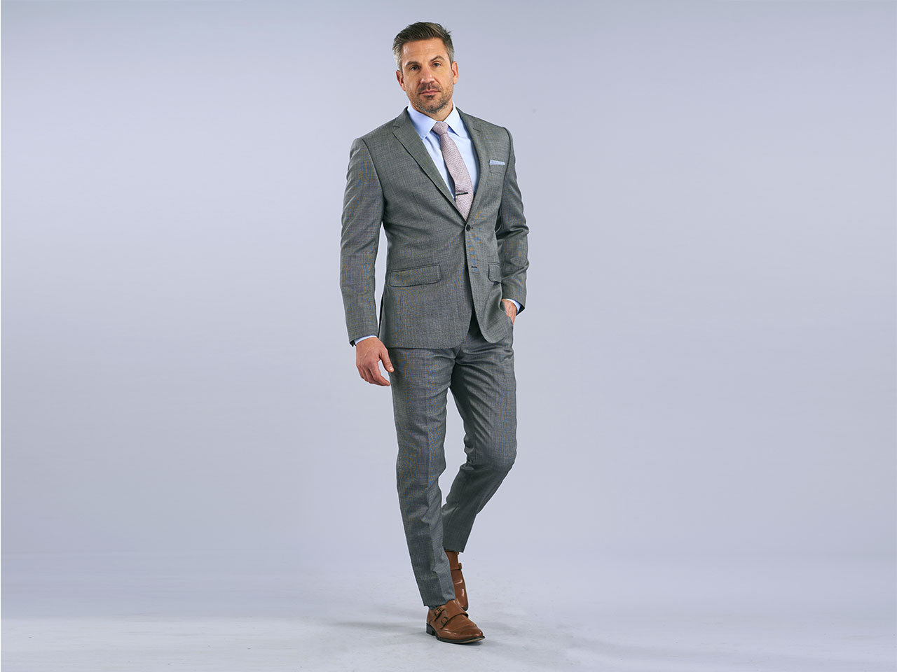 The Textured Platinum Suit - Image 3