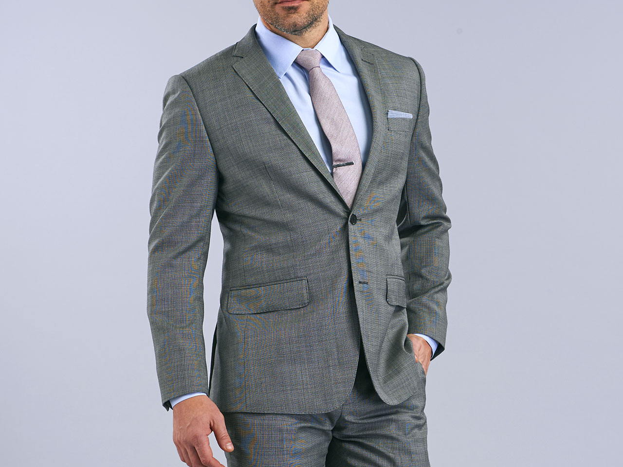 The Textured Platinum Suit - Image 4