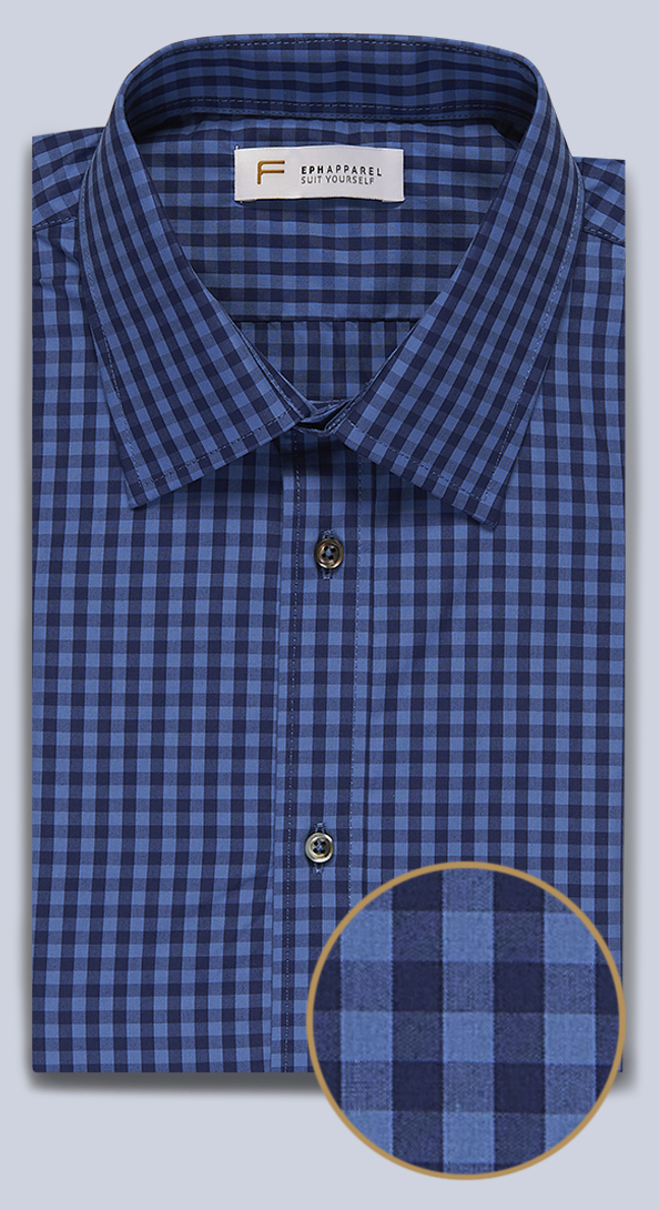 The Sky Navy Gingham Shirt