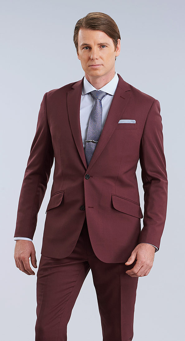 The Burgundy Lycra Suit Jacket