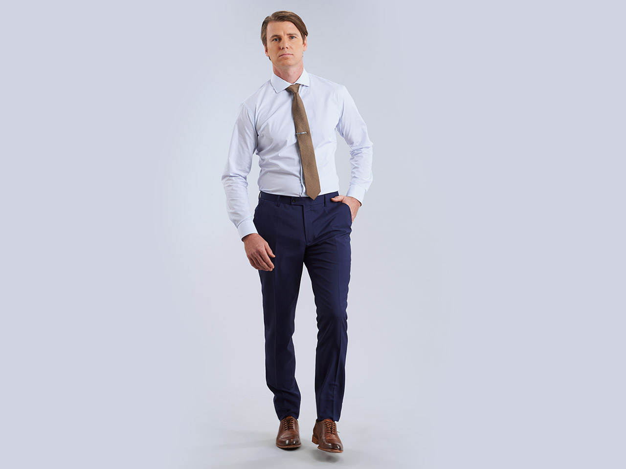 The Oxford Blue Lycra Pants - Image 3