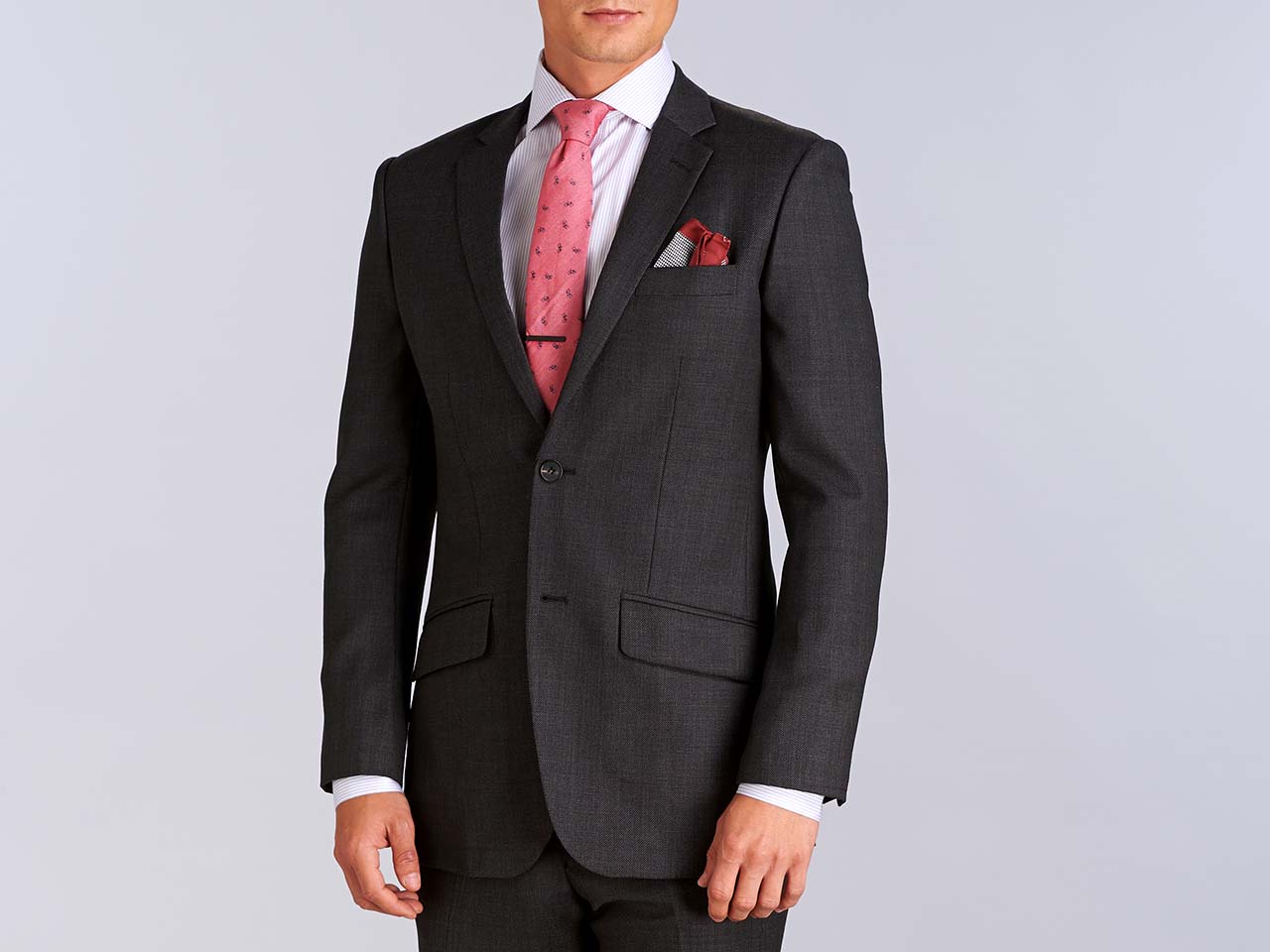 The Charcoal Nailhead Suit Jacket - Image 3