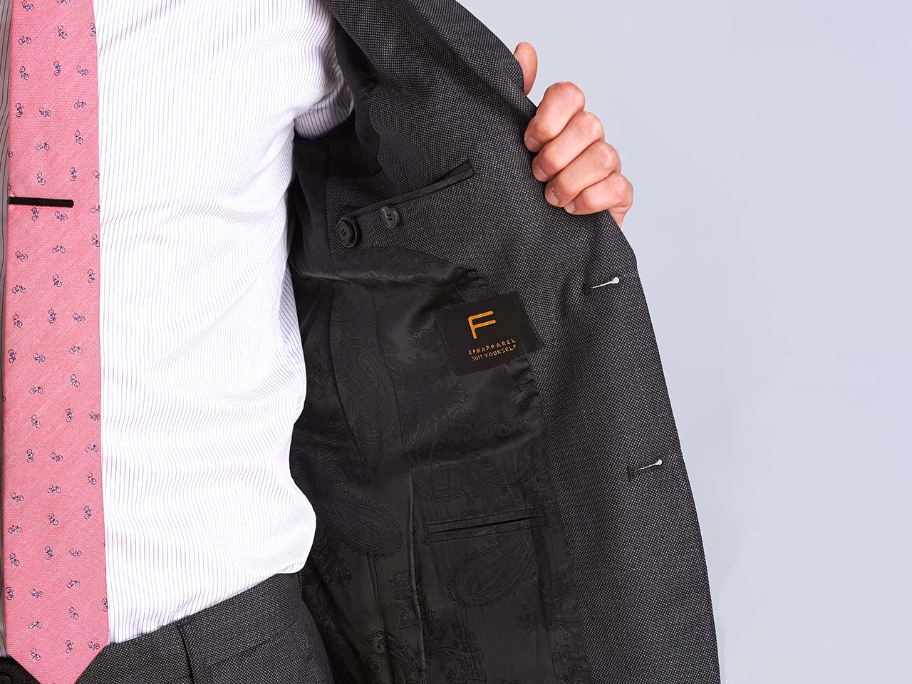 The Charcoal Nailhead Suit Jacket - Image 5
