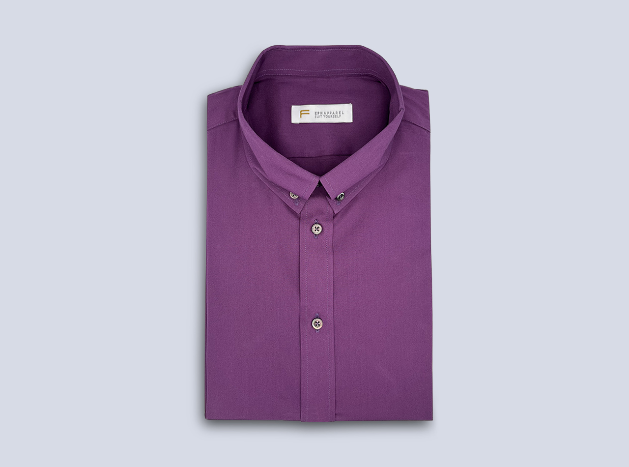 The Dark Mauve Cotton Shirt - Image 2