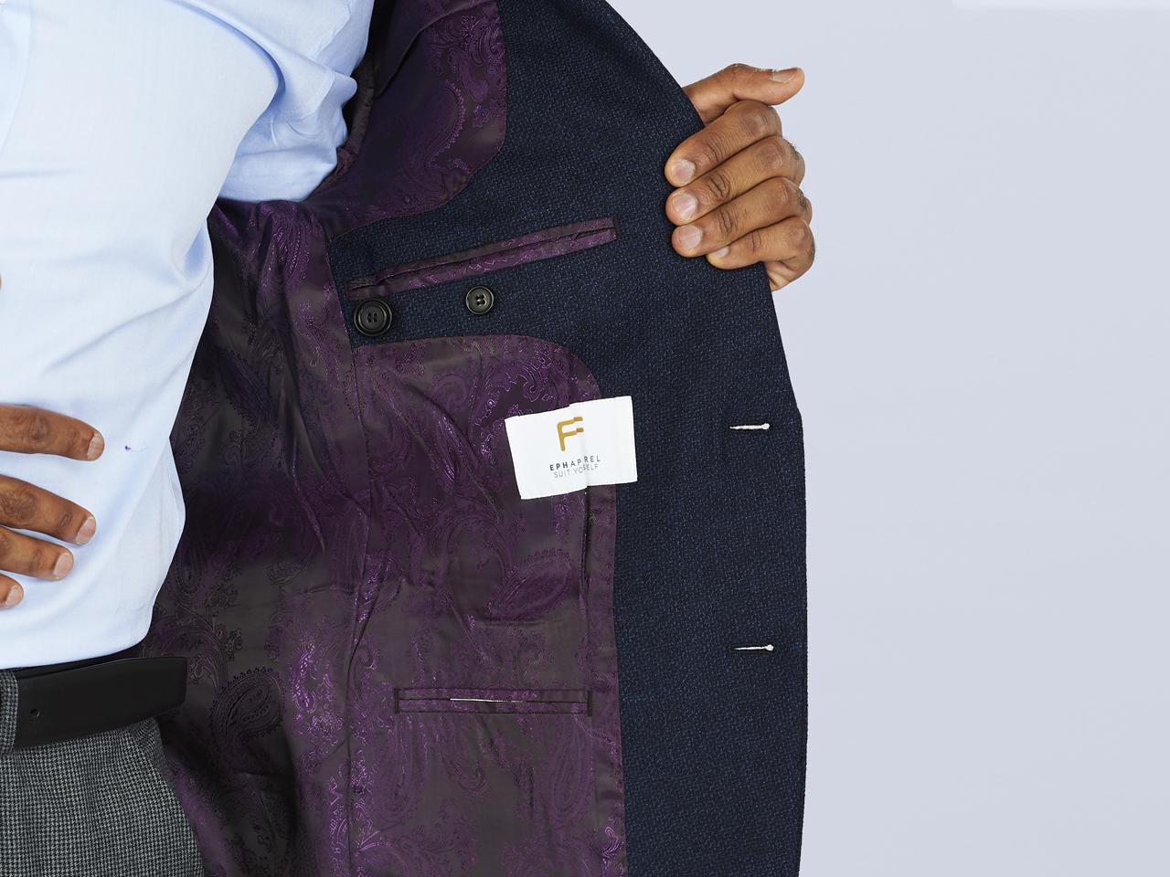 The Flecked Blue Suit Jacket - Image 4