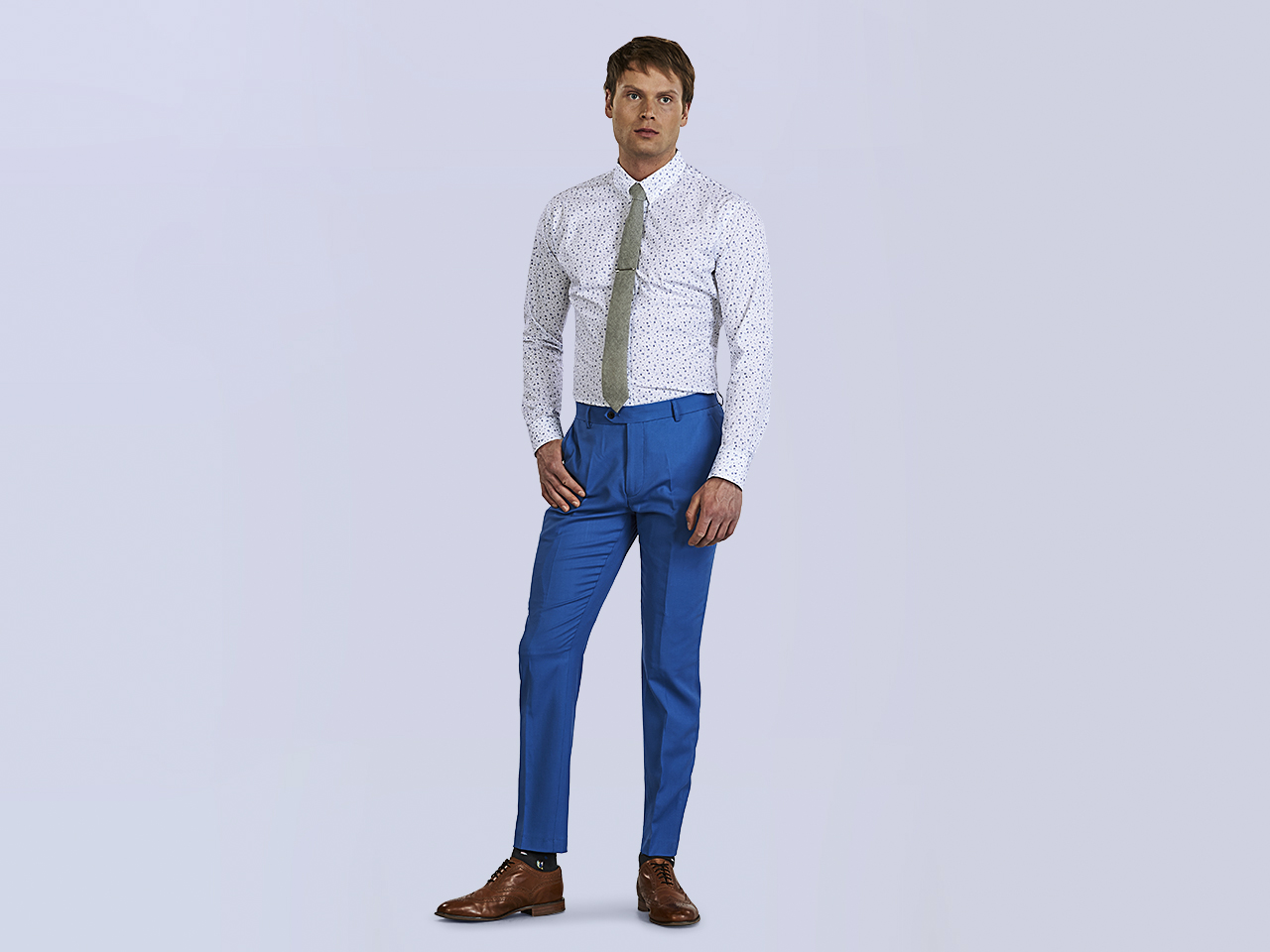 The French Blue Lycra Pants - Image 3
