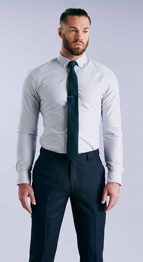 The Grey Striped Oxford