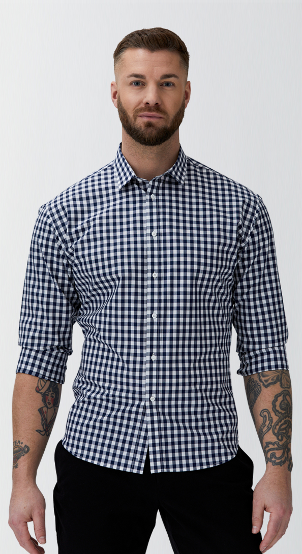 The Large Navy Gingham