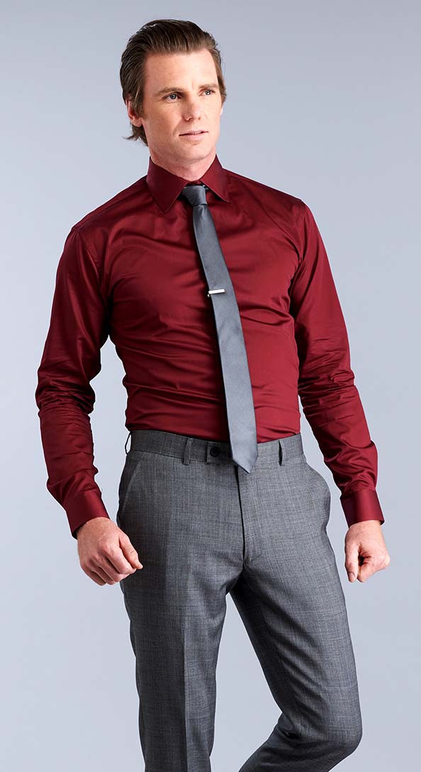 The Burgundy Cotton Shirt