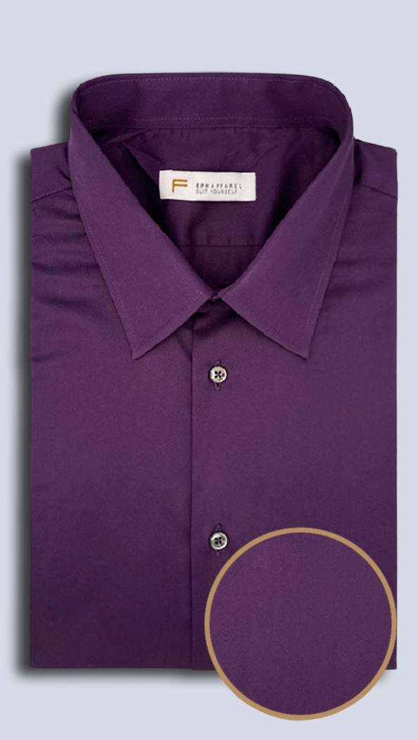 The Plum Cotton Dress Shirt