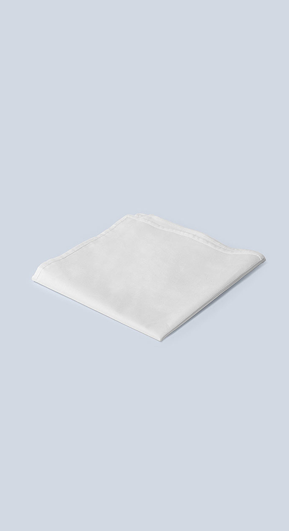 The White Cotton Pocket Square