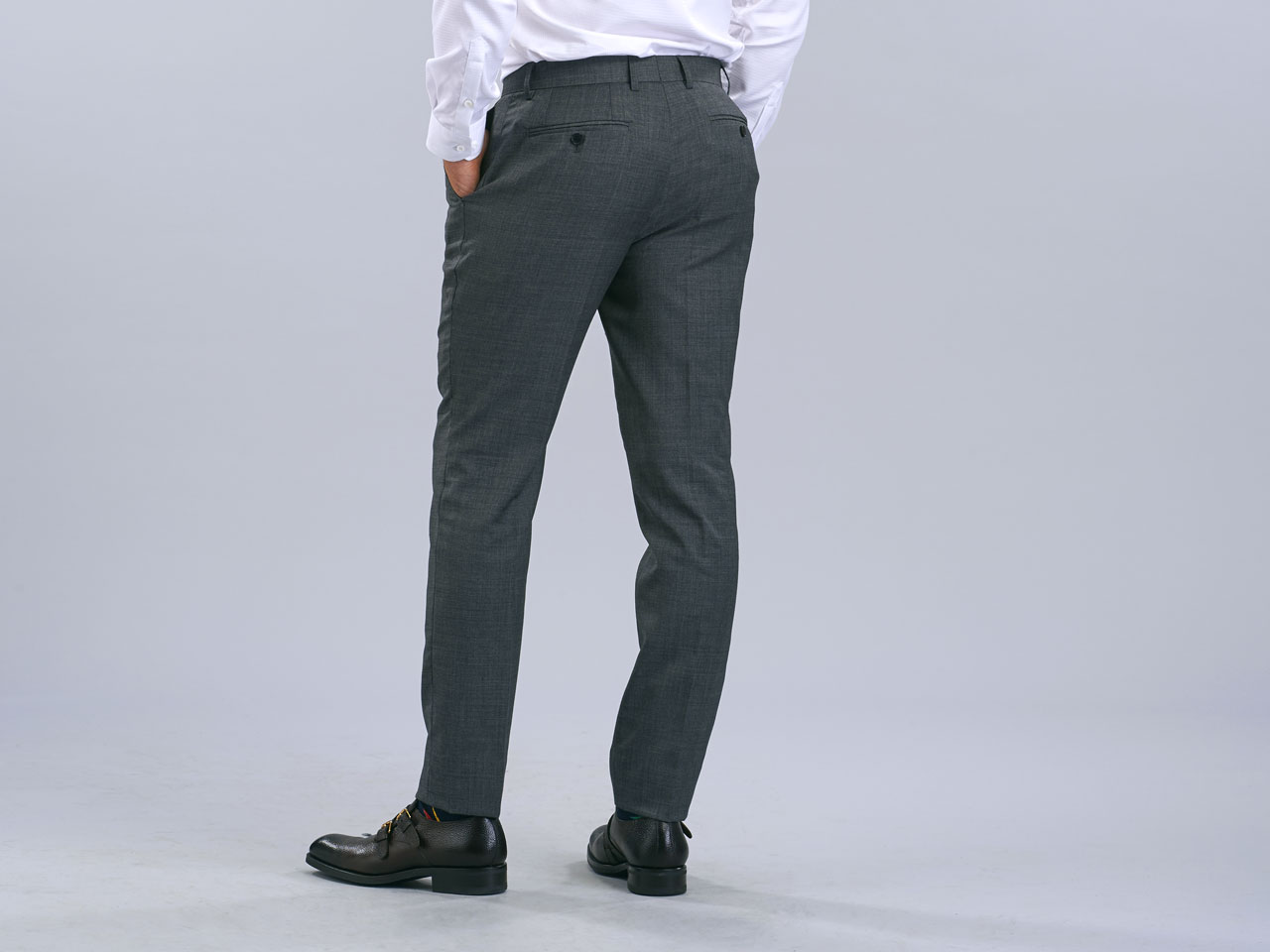 The Grey Sharkskin Three Piece Suit - Image 9
