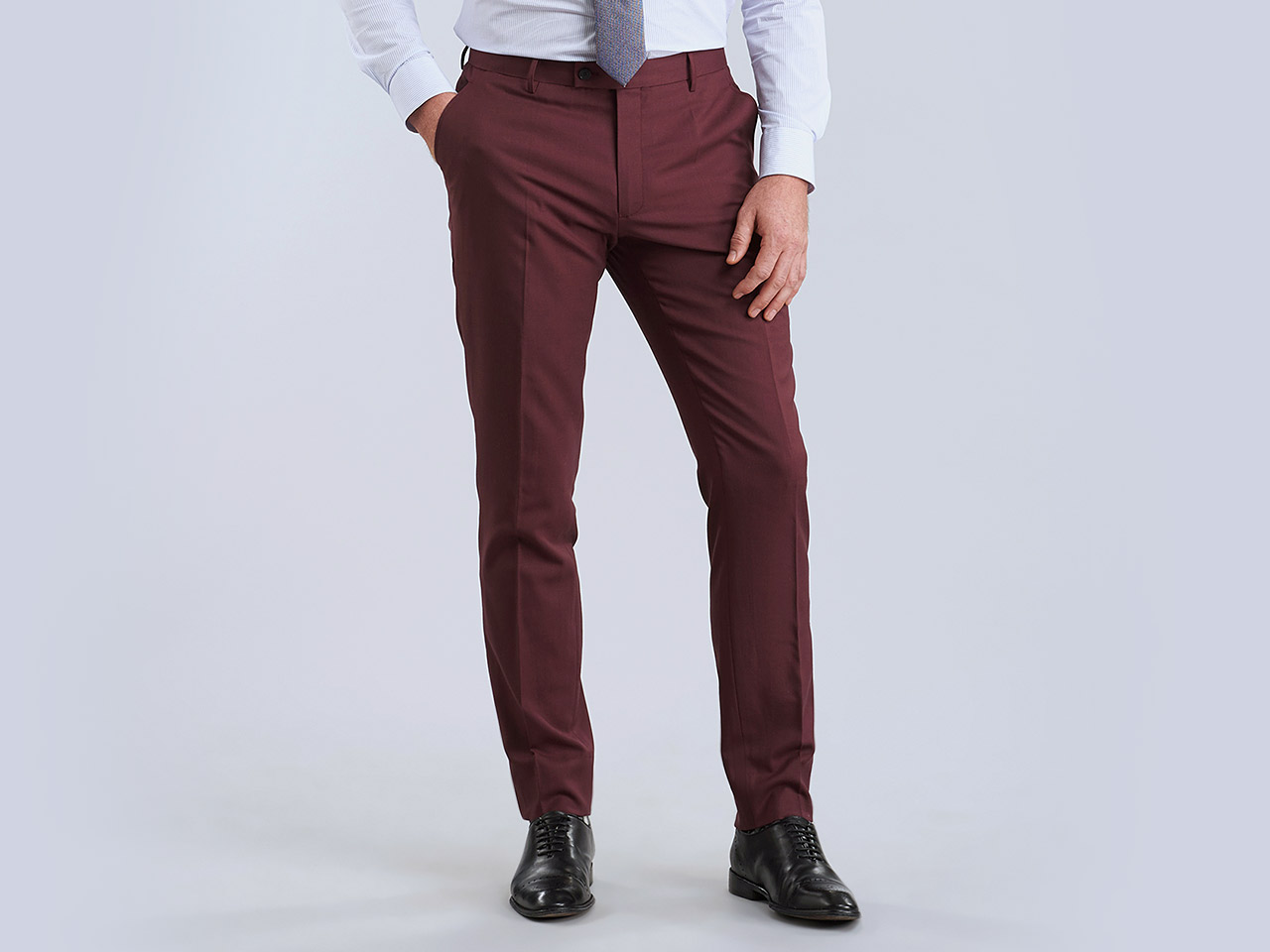 The Burgundy Lycra Three Piece Suit - Image 6