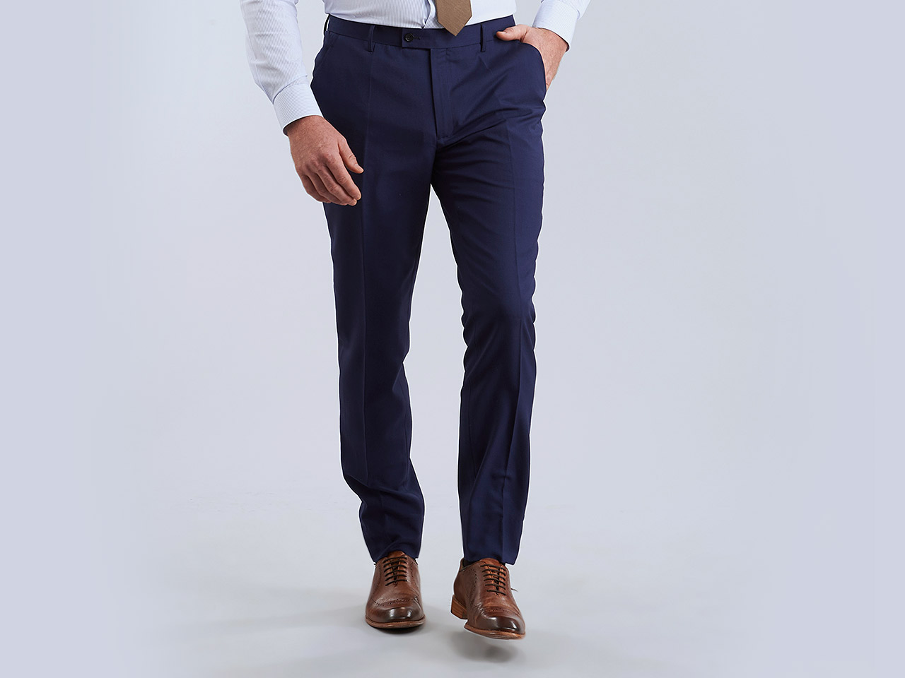 The Oxford Blue Lycra Three Piece Suit - Image 6