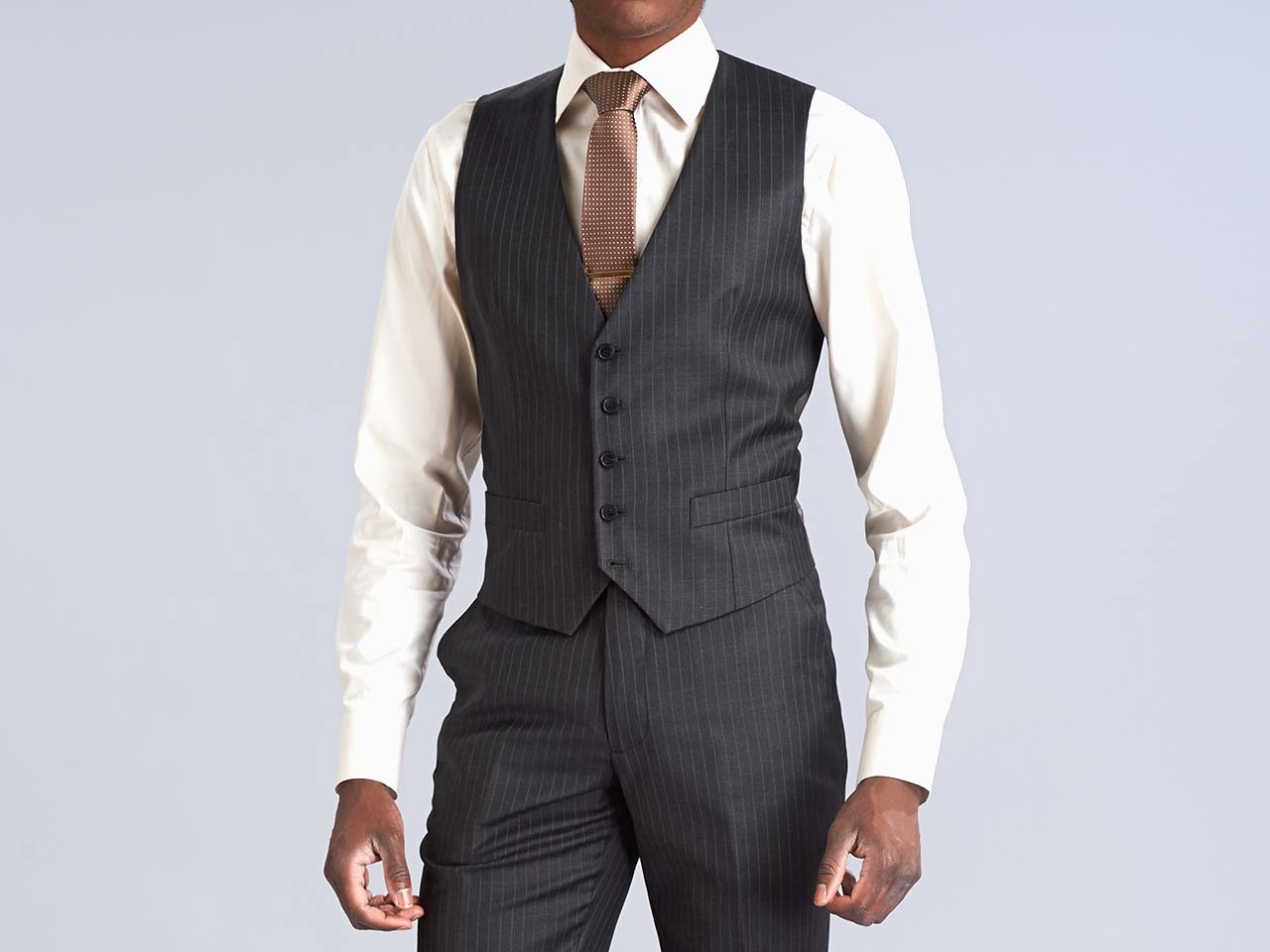 The Charcoal Chalk Stripe Three Piece Suit - Image 5