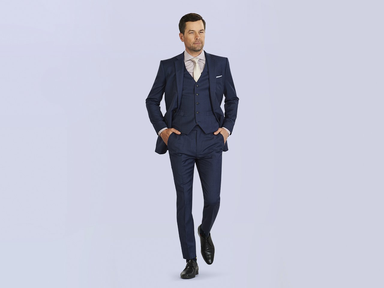 The Denim Blue Three Piece Suit - Image 3