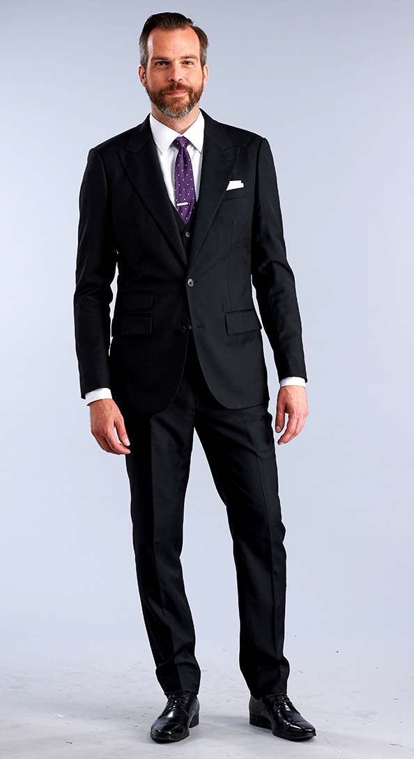 The Fundamental Black Three Piece Suit