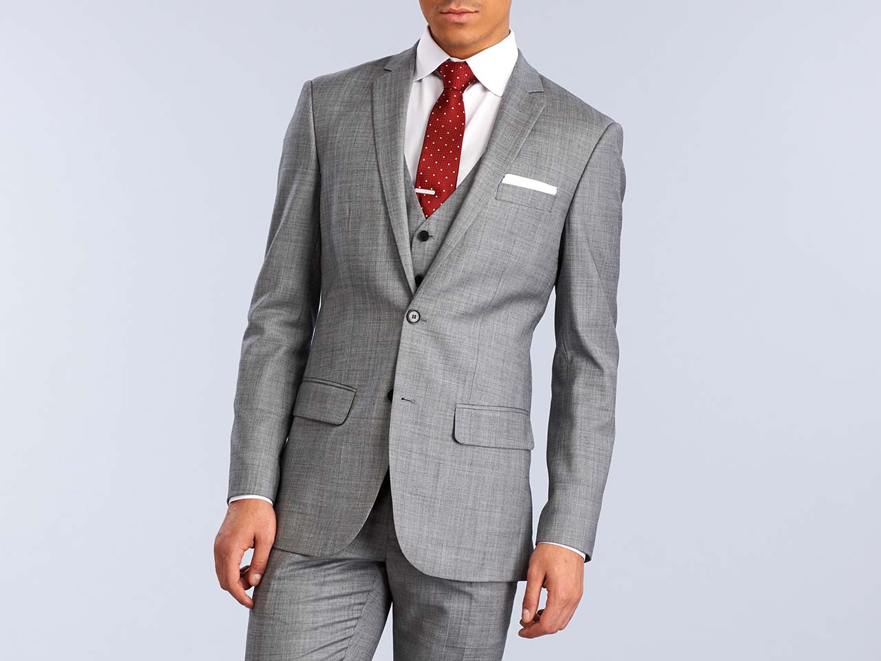 The Fundamental Light Grey Three Piece Suit - Image 3