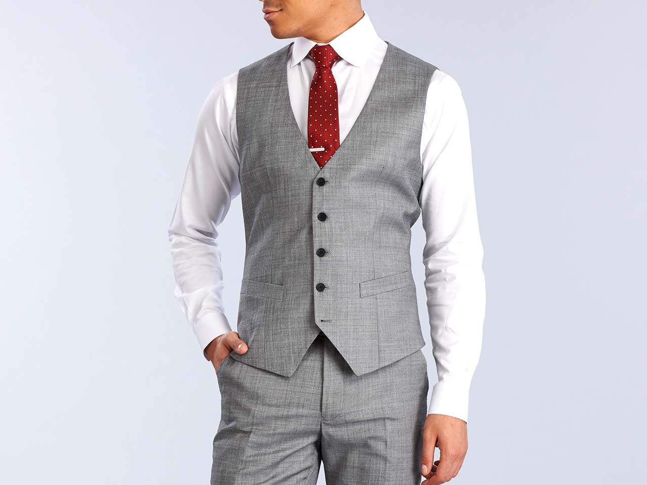 The Fundamental Light Grey Three Piece Suit - Image 6